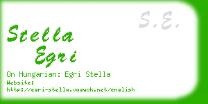 stella egri business card